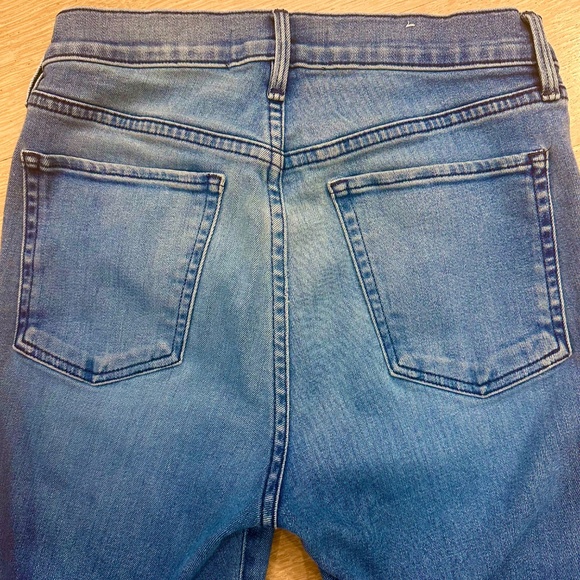 3x1 NYC Lewis Cut 1608 Med Wash Straight Leg Raw Hem High Waist Jeans Size 26 - Picture 4 of 9